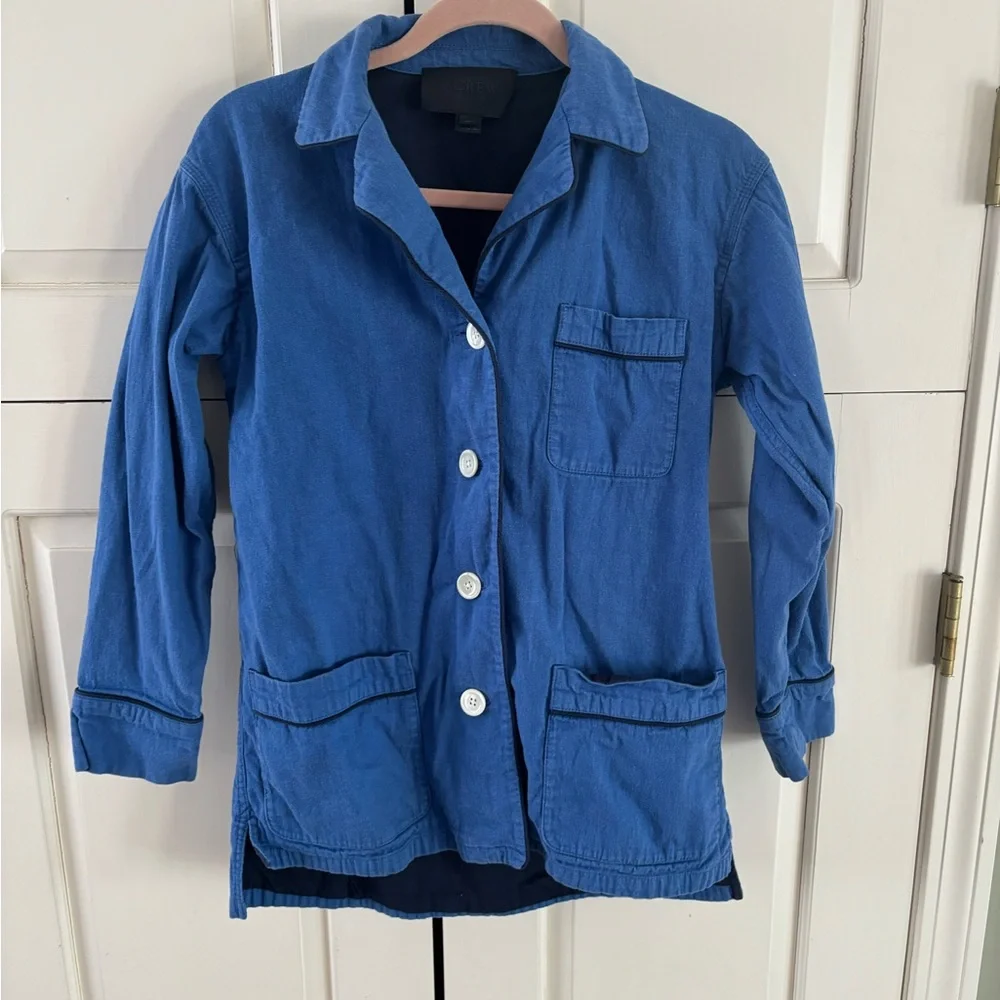 JCrew Collection Blue Button-Up Jacket - Picture 2 of 5
